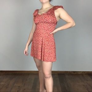 UO Kimchi Blue Flowered Ruffle Dress